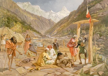 Pilger in Gangootree, aus 